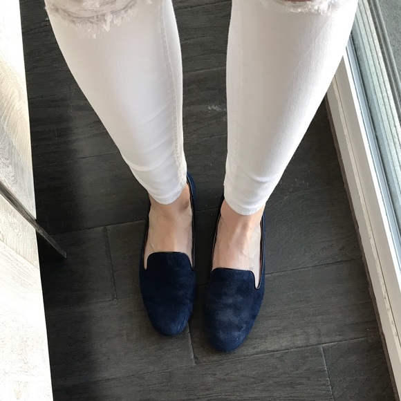 J Crew • Navy Addie Suede Loafers - Picture 4 of 4